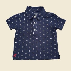 Ralph Lauren Navy Anchor Kids Polo